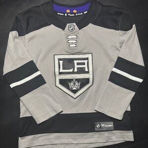 Fanatics Kids LA Hockey Jersey - Gray and Black size S